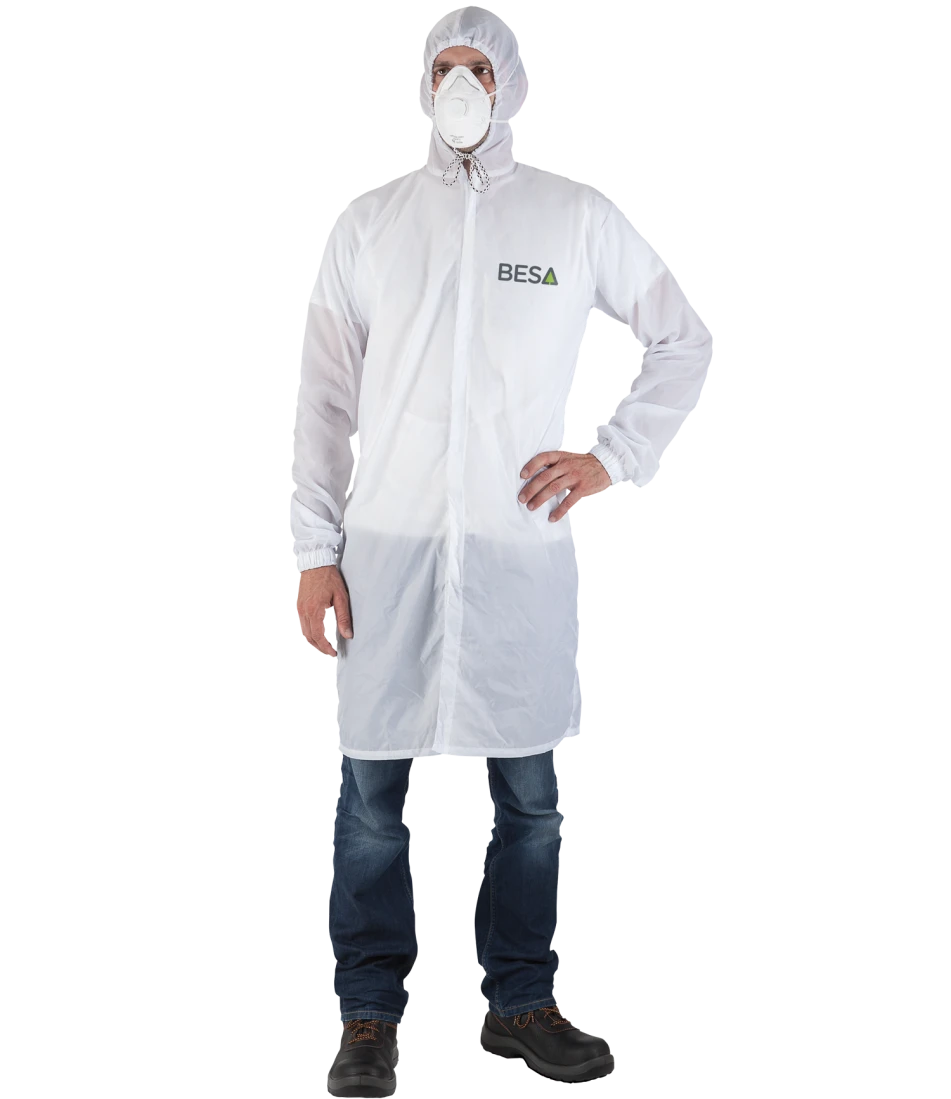 proteccion detail bata epis nylon personal 