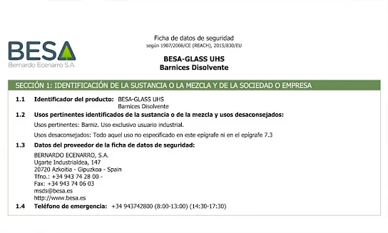 glass ficha besa seguridad