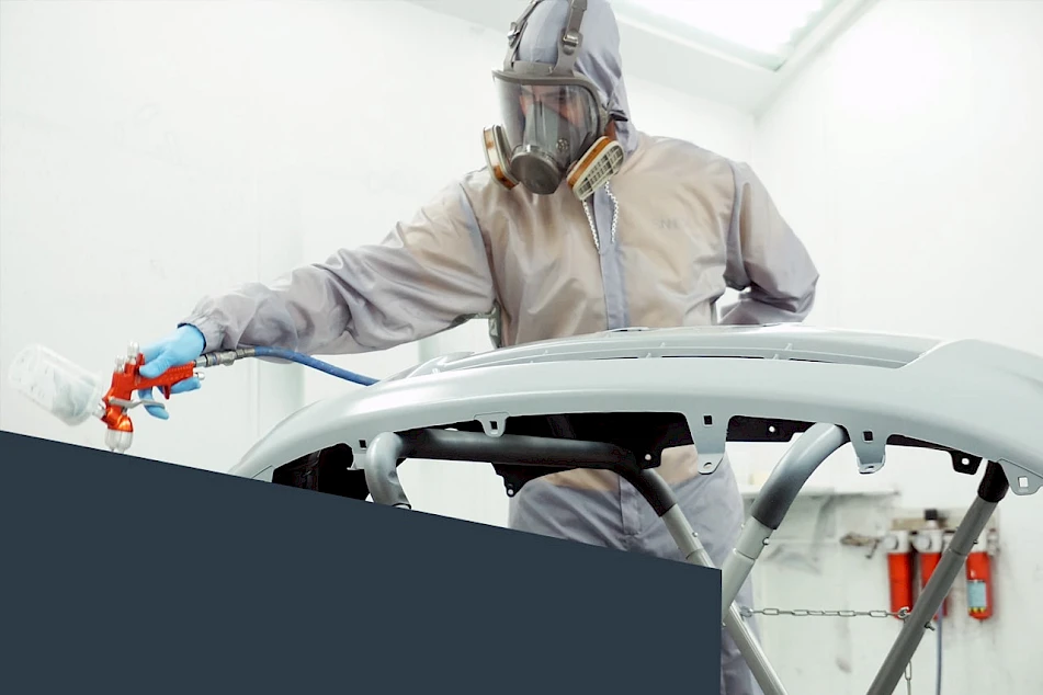 video paragolpes taller coche pintar 