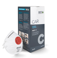 MASCARILLAS MCV-1 Disposable mask for powder particles with Carbon filter and valve
