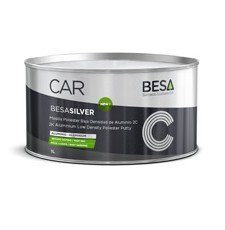 BESA-SILVER 2K Polyester Aluminium Low Density Putty
